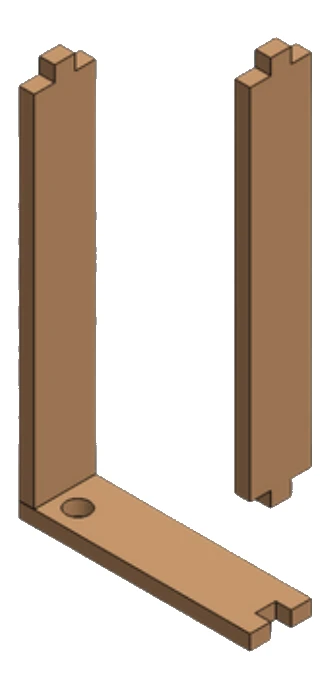 Step 2: Fit the second post into the other end of the bar.