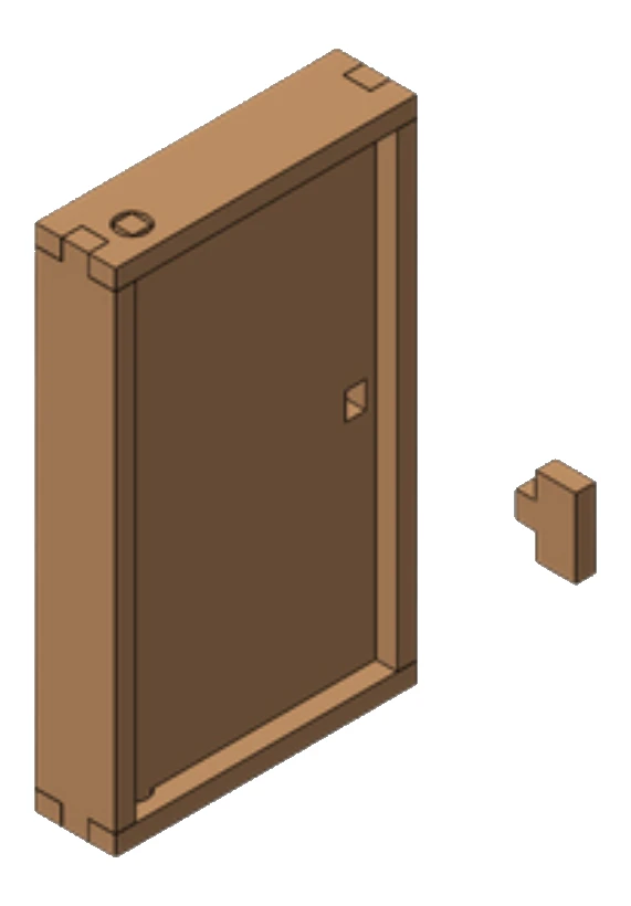 Step 5: Glue the handle onto the door.