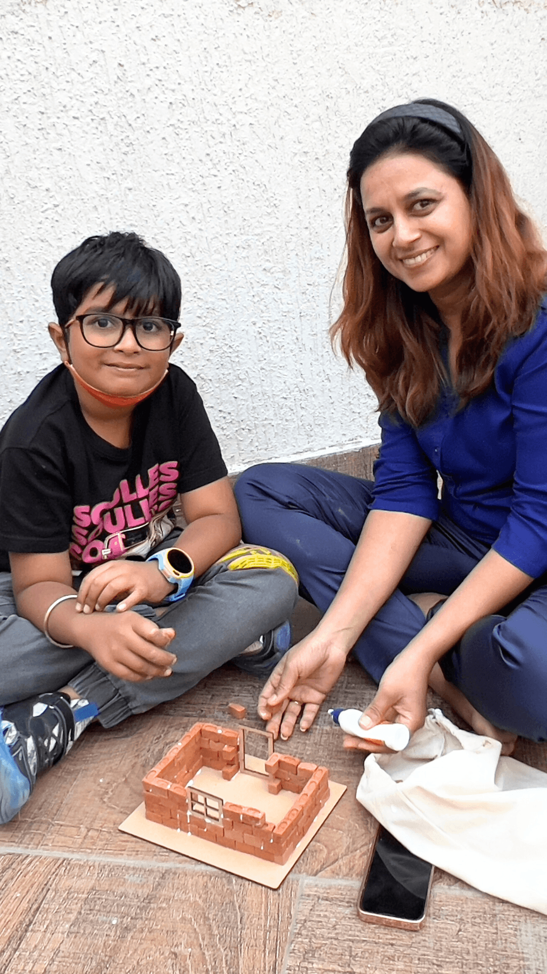 Clay miniature bricks creative build