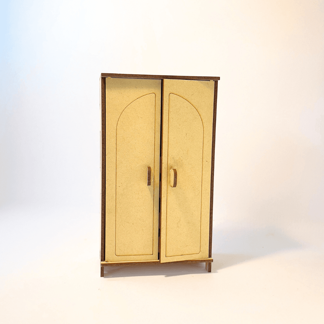 DIY pinewood miniature cupboard ready to paint and assemble