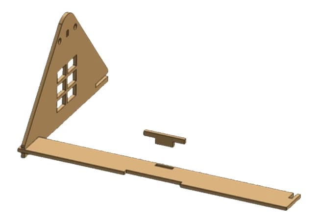 Step 2: Fit a small peg into the slot of the bar.