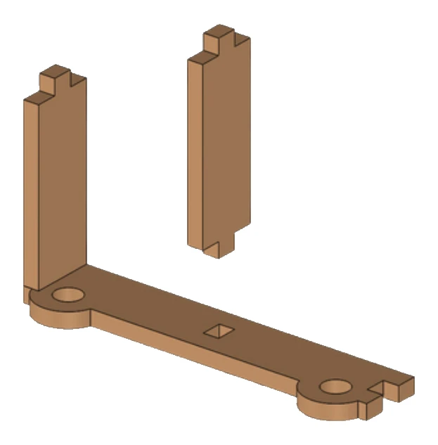Step 2: Fit the middle post into the bar.