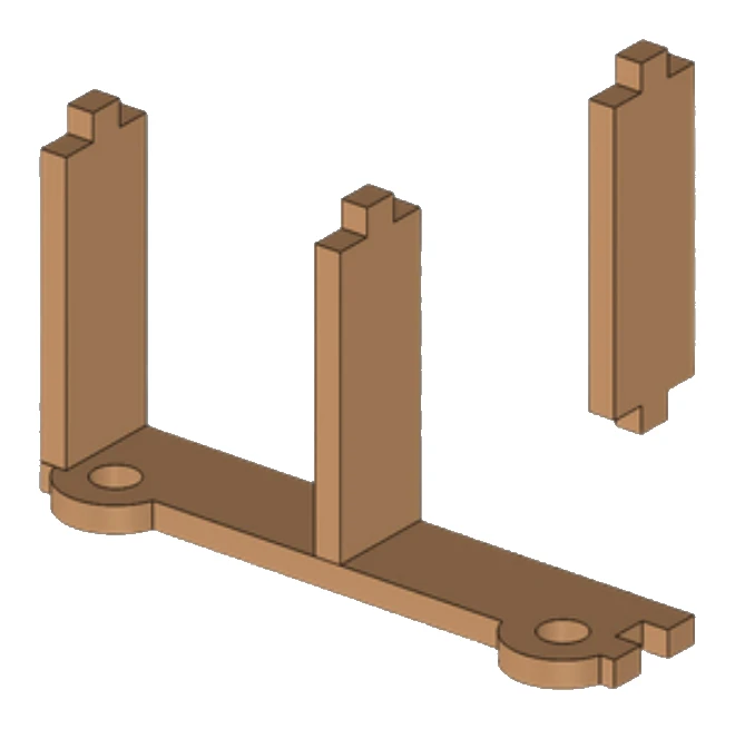Step 3: Fit the last post into the other end of the bar.
