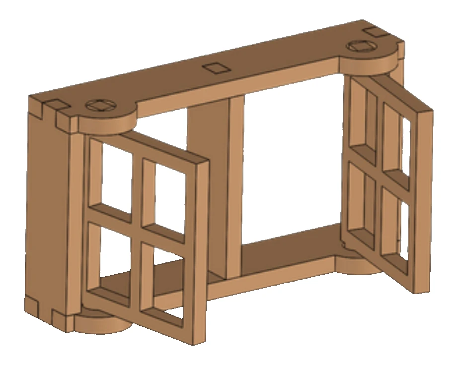 The finished window, with one frame open
