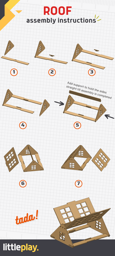 DIY Miniature Roof Assembly Instructions