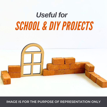 Pack of 150 Miniature Bricks with DIY Door & Window