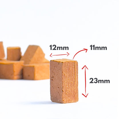 Pack of 100 Miniature Terracotta Bricks - Endless Open-Ended Play for Children and Hobbyists