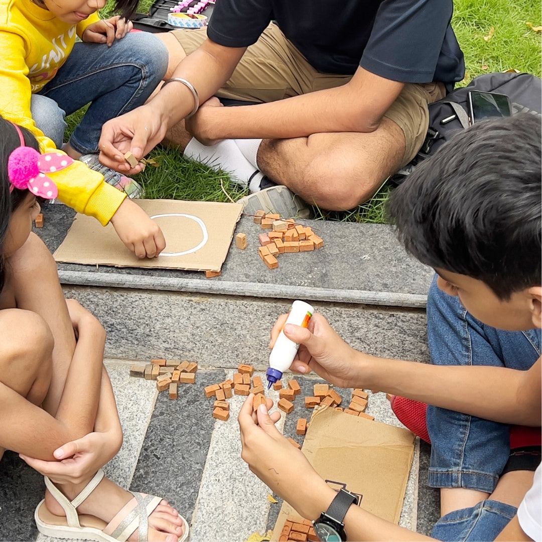 Pack of 100 Miniature Terracotta Bricks - Endless Open-Ended Play for Children and Hobbyists