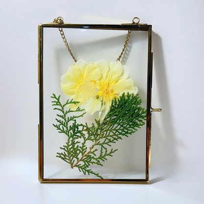 Vintage Golden Photo Frame with Lock [6 x 7 inch] 1 Piece with Fevicryl Glass Paints