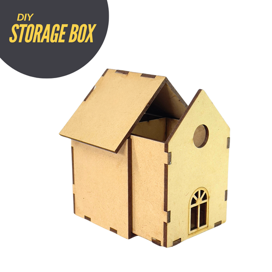 DIY Cute House Shaped Storage Box & Desk Accessory - The Perfect Return Present